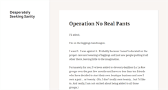 Desktop Screenshot of desperatelyseekingsanity.com